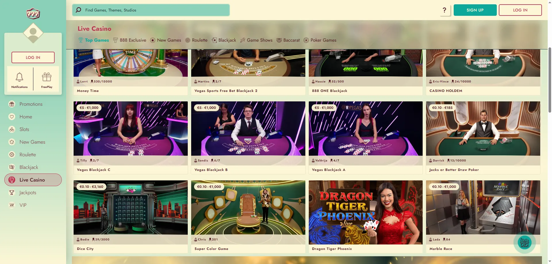 777 Casino live dealer games — roulette, blackjack, and Crazy Time