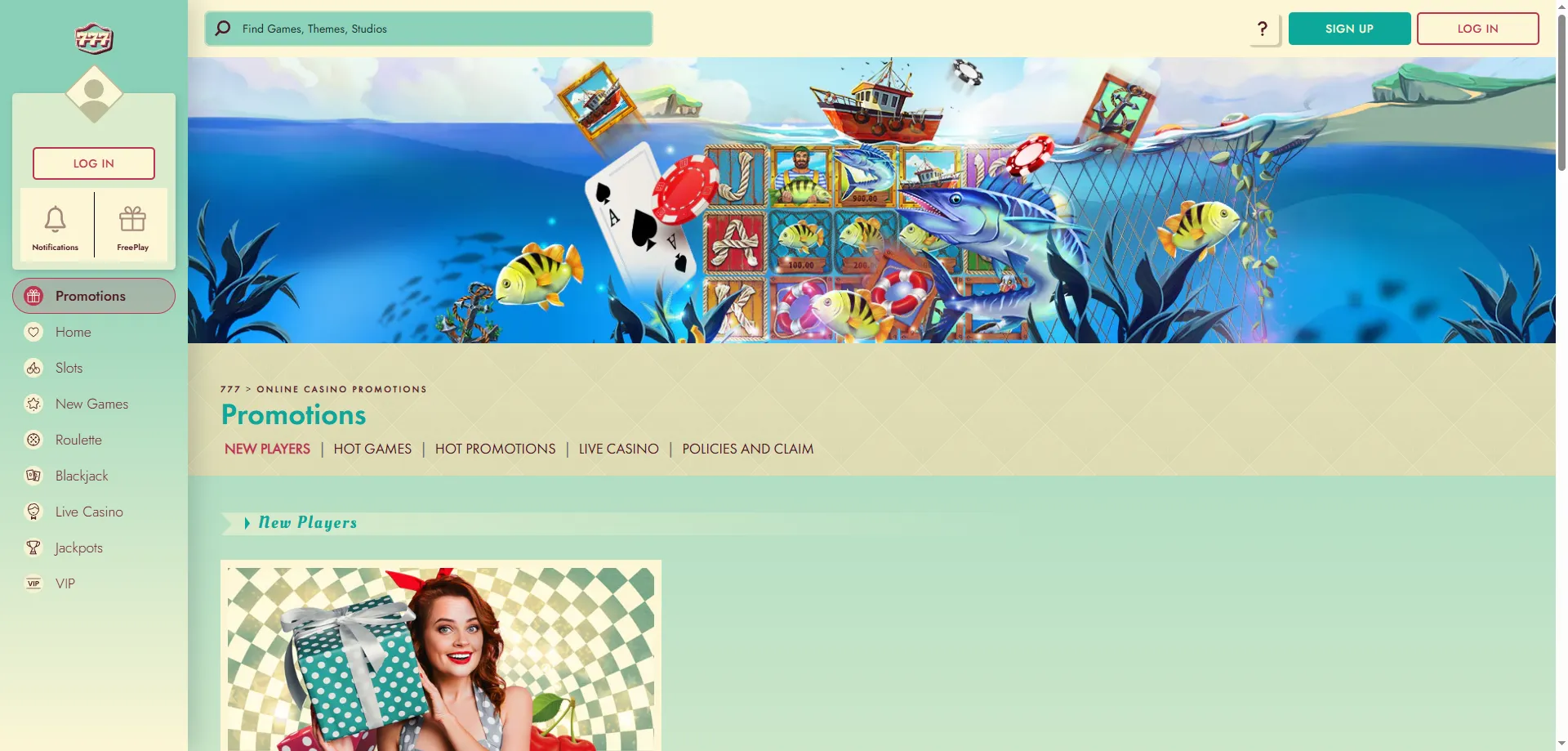 777 Casino slot games lobby on mobile — real money slots APK